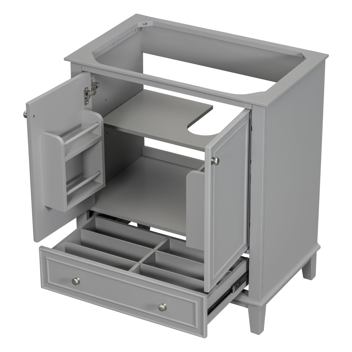 30 inch bathroom vanity no sink base only gray - V.I.P Digital Presence