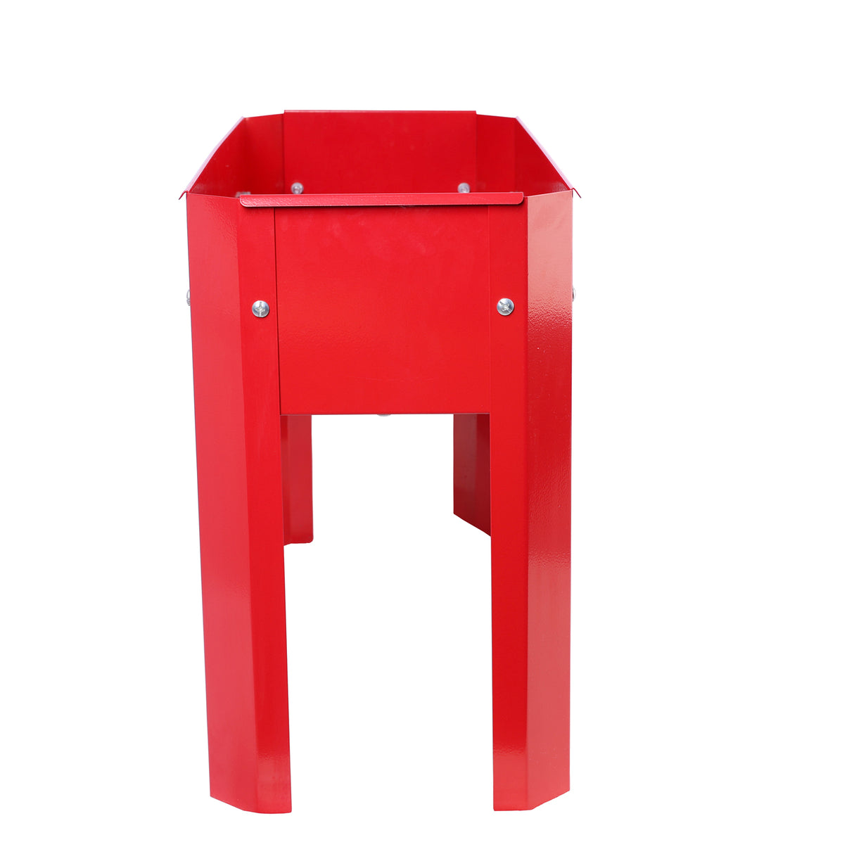 Mini Elevated garden bed, metal elevated outdoor flowerpot box, suitable for backyard and terrace, large flowerpot Red + Steel - V.I.P Digital Presence