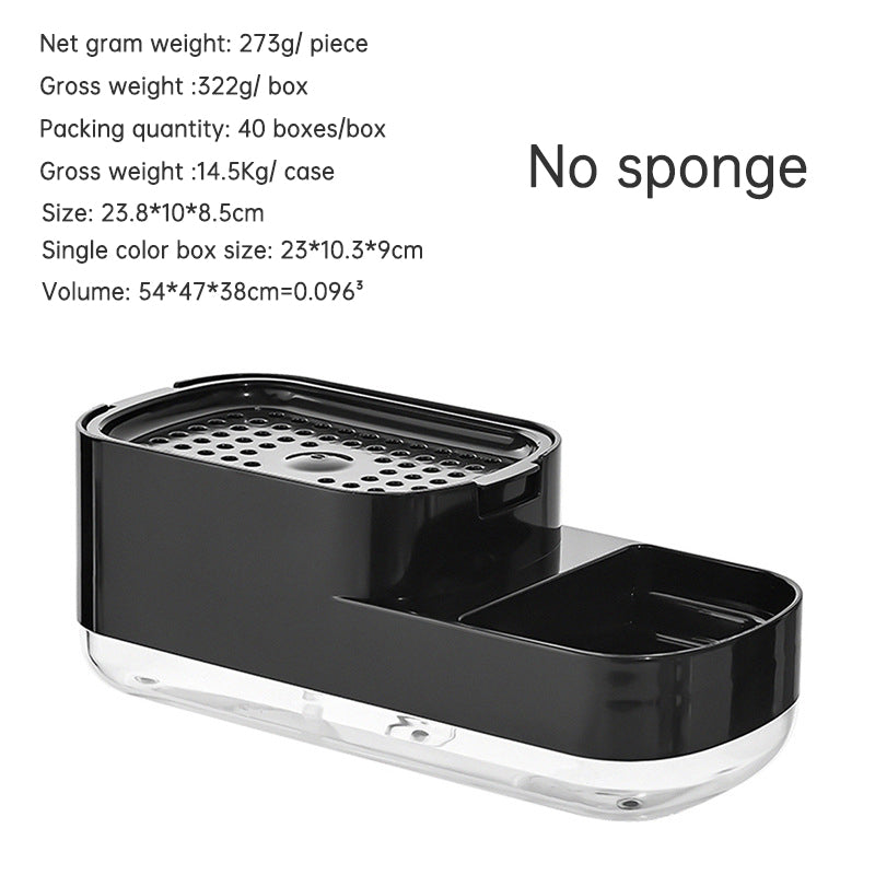 Kitchen Press Type Manual Soap Dispenser Dish washing Liquid Dispenser Storage Box Sponge Soap Dispenser - V.I.P Digital Presence