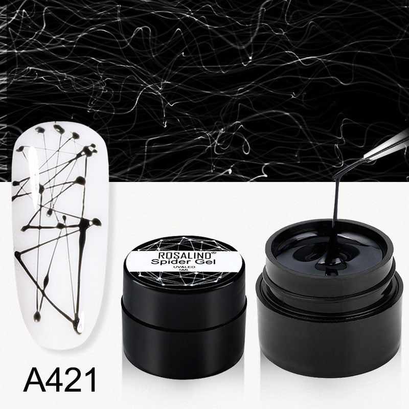 ROSALIND Gel Spider Line For Nails Art Gel Polish UV Colors Painting Gel Nail Polish Spider Gel Lacquer Web Stickers Gel Polish - V.I.P Digital Presence