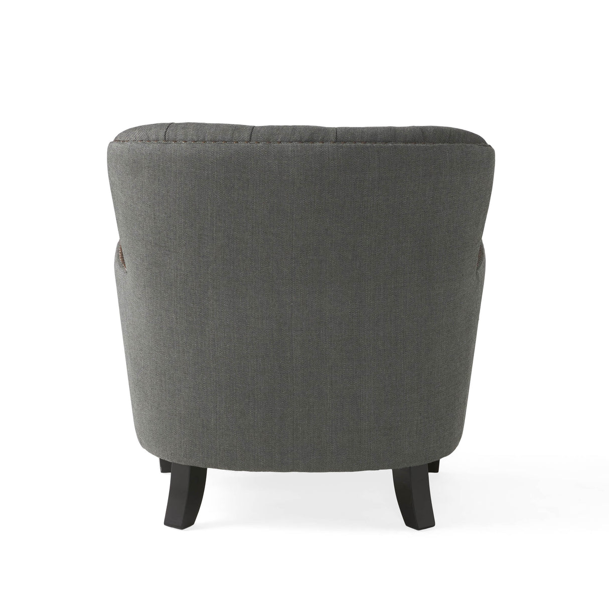 Modern grey fabric club chair and Ottoman set, stylish cushioned armchair, paired with Ottoman style - V.I.P Digital Presence