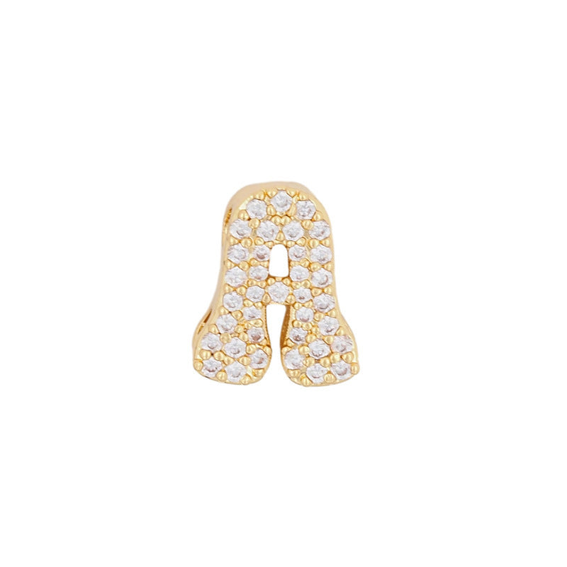 Fashion English 26 letter single pendant gold DIY bracelet necklace accessories - V.I.P Digital Presence