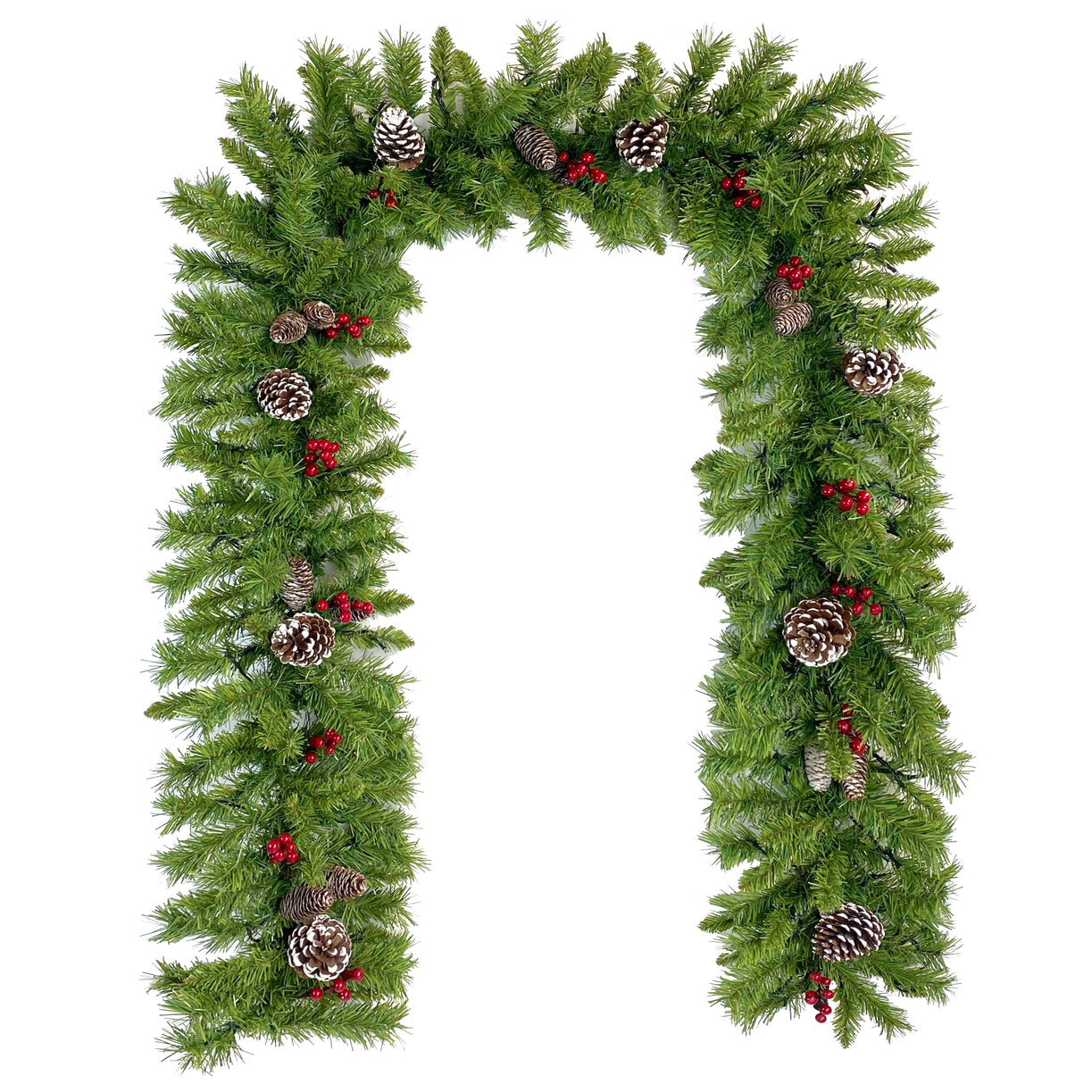 Christmas Tree Artificial Christmas 4-piece Set, including flower wreath, flower wreath, and 2 entrance trees, with LED lights - V.I.P Digital Presence