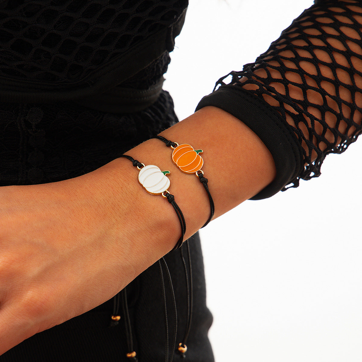 Ghost Festival Ghost Skin Wax Wire Bracelet Black Wind Bat Alloy Bracelet Set - V.I.P Digital Presence