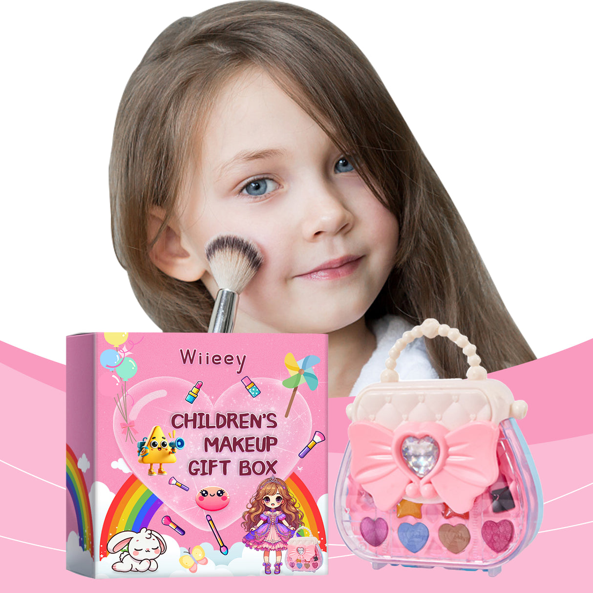 Kids Makeup Gift Box, Kids Play Fun Girl Makeup Lipstick Eyeshadow Makeup Set Gift Box - V.I.P Digital Presence
