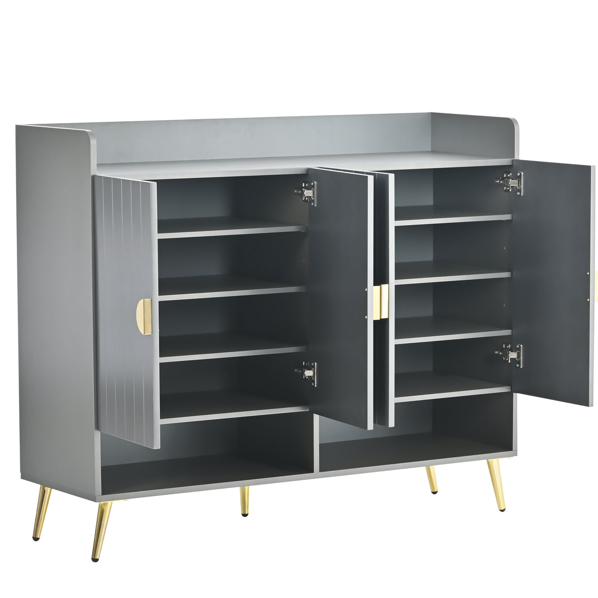 U-Can shoe cabinet with door, 11 layer shoe cabinet with adjustable shelves, modern wooden shoe cabinet (matte surface) - V.I.P Digital Presence