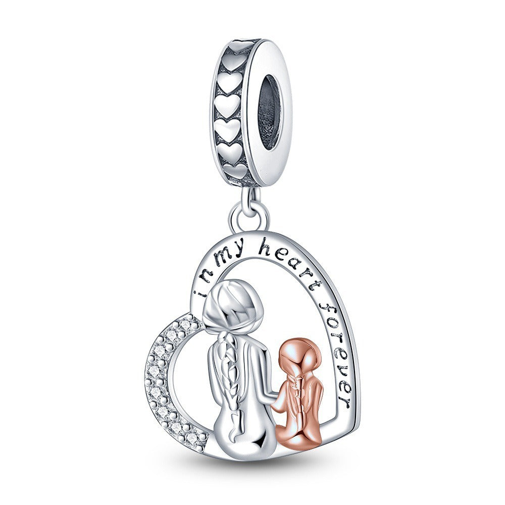 Mother's Day heart-shaped blessing pendant birthday gift DIY jewelry accessories - V.I.P Digital Presence