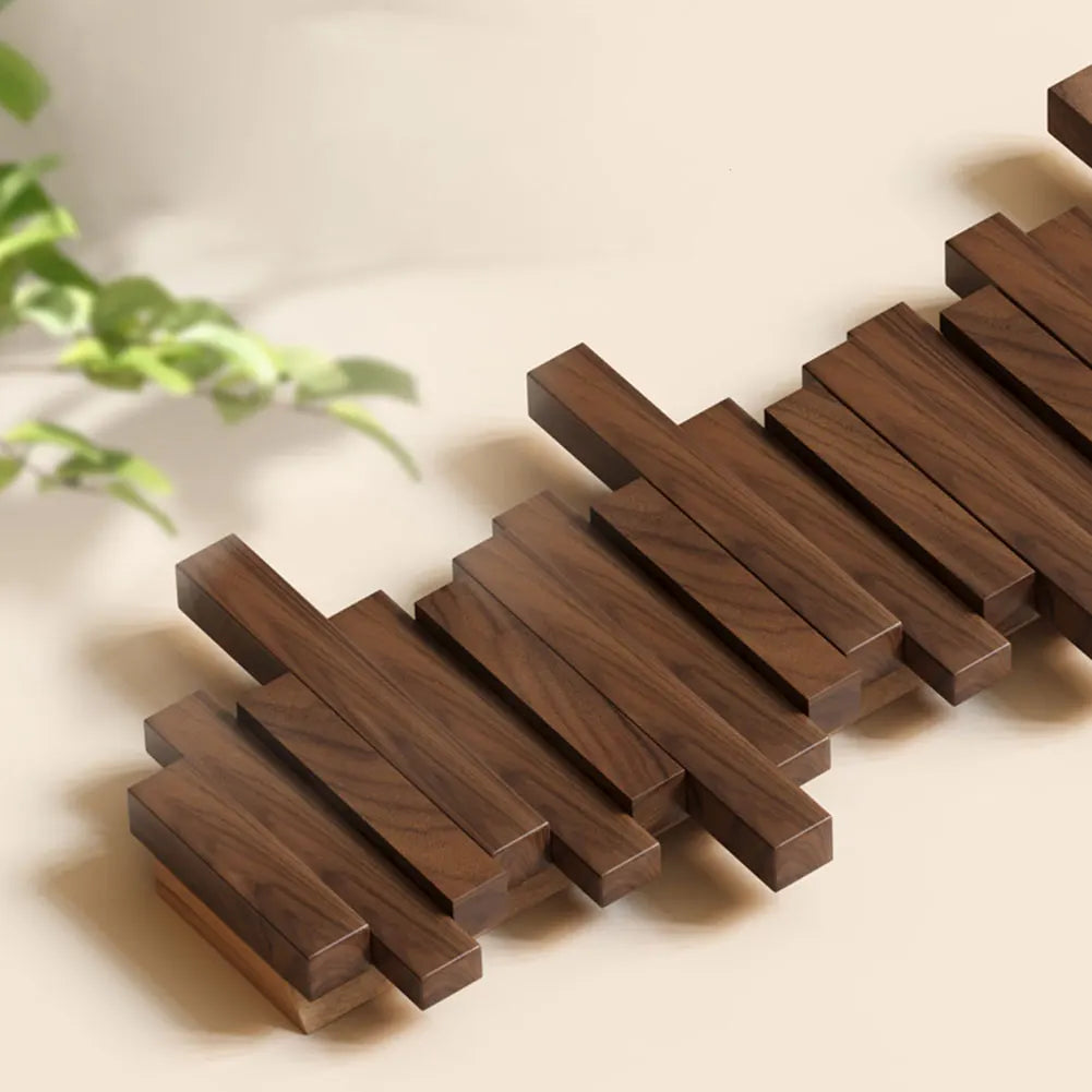 Coat Racks Wall Hanging Wall Entry Door Porch Hanging Scarf Coat Rack Perforated Solid Wood Creative Piano Keys Clothes Hook - V.I.P Digital Presence