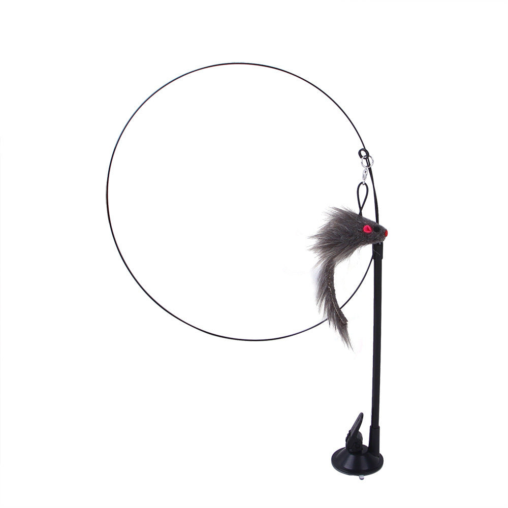 Suction cup cat toy stick that can be attached and held with steel wire multi head interchangeable cat toy and pet supplies - V.I.P Digital Presence