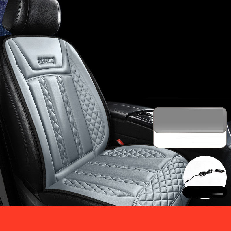 Car heated seat cushion winter single seat car electric heating modified plush seat cushion 12V24V warm - V.I.P Digital Presence