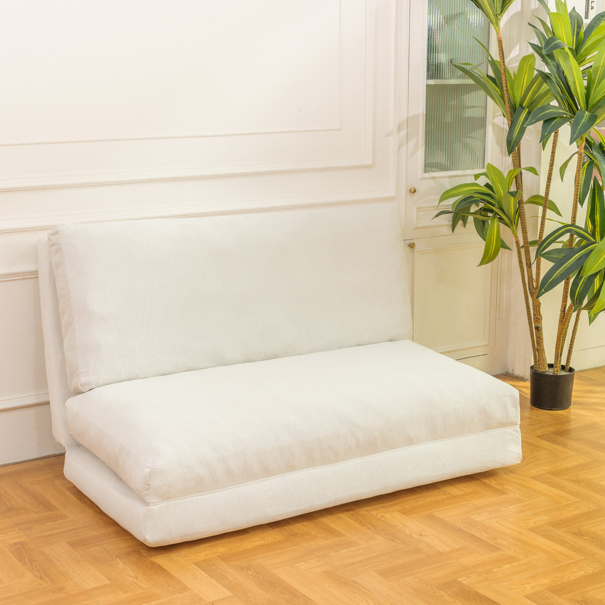 Large folding mattress sofa bean bag bed, foam filled folding mattress sofa, soft high-grade artificial fur - V.I.P Digital Presence