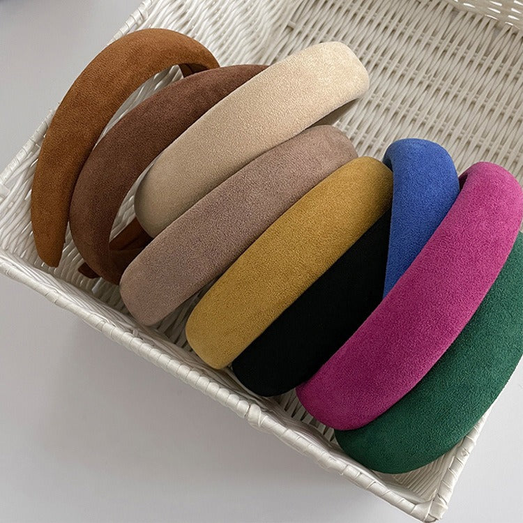 Candy colored velvet with wide edge sponge headband flocking - V.I.P Digital Presence