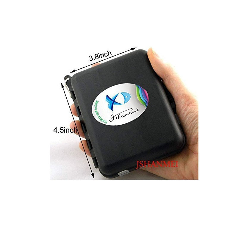 Kit de accesorios de pesca JSM 160 piezas/caja que incluye anzuelos, pesas de pesca, eslabones giratorios y broches con caja de aparejos de pesca.