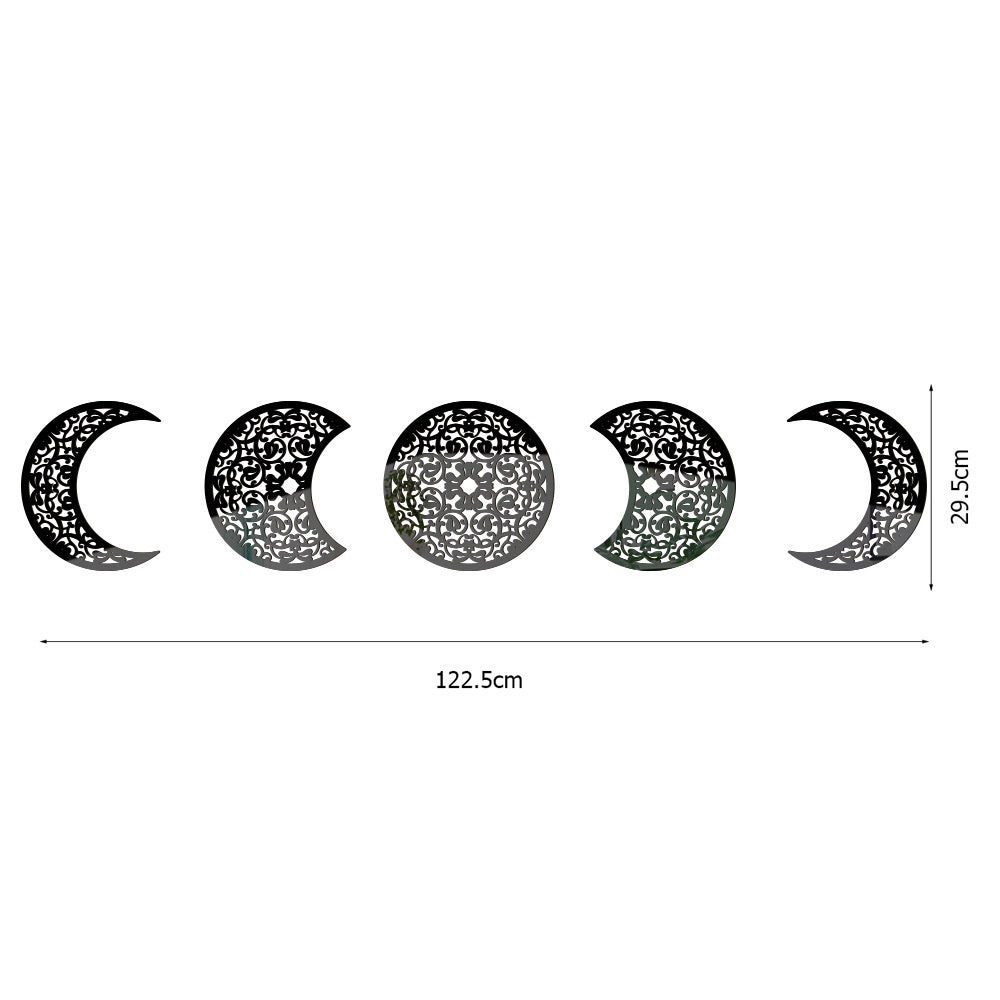 3D Stereoscopic Moon Phase Change Acrylic Mirror Surface Sticker Home Decoration Self-Adhesive Wall Sticker - V.I.P Digital Presence