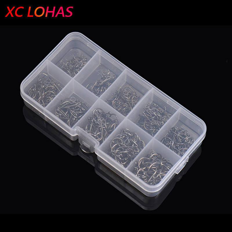 LEO 600PCS/BOX High Carbon Steel Fishing Hooks Sharp Barbed Circle 3#-12# - V.I.P Digital Presence