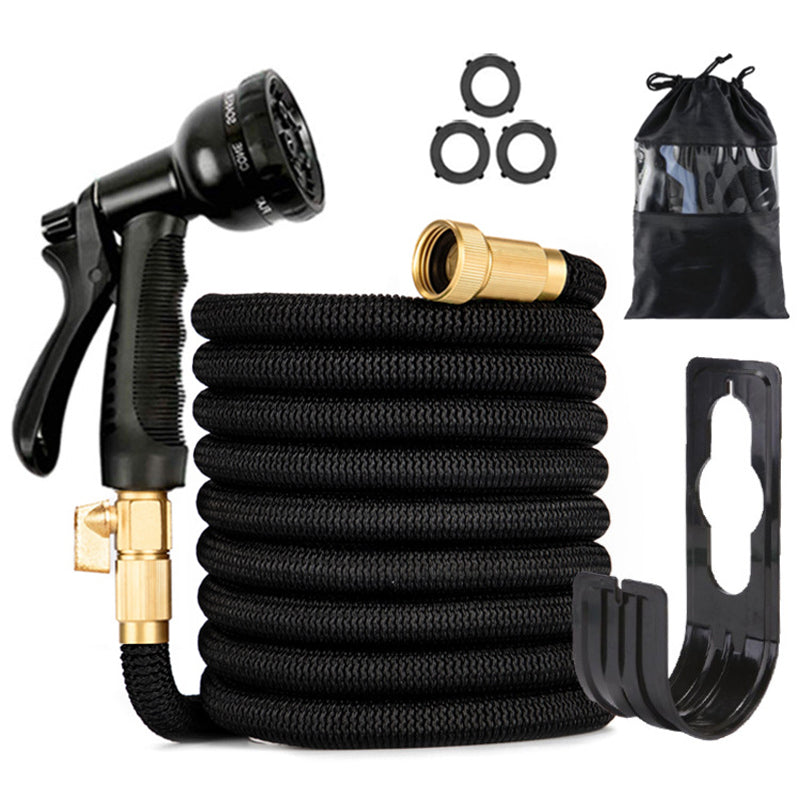 100 - ft Expandable Garden Hose with Nozzle. Light, Durable & Kink - Free for Car Wash & Outdoor Watering - V.I.P Digital Presence