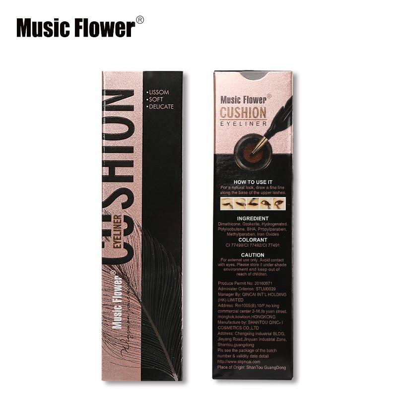 Music Flower Eyes Make Up Cushion Eyeliner Waterproof Long Lasting Eye Liner Pencil Black Quick-drying Eyelid Natural - V.I.P Digital Presence