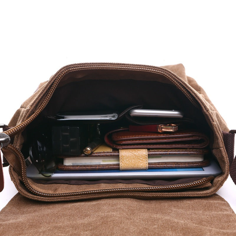 Men Business Messenger Bags For Men Shoulder Bag vintage Canvas Crossbody Pack Retro Casual Office Travel Bag - V.I.P Digital Presence