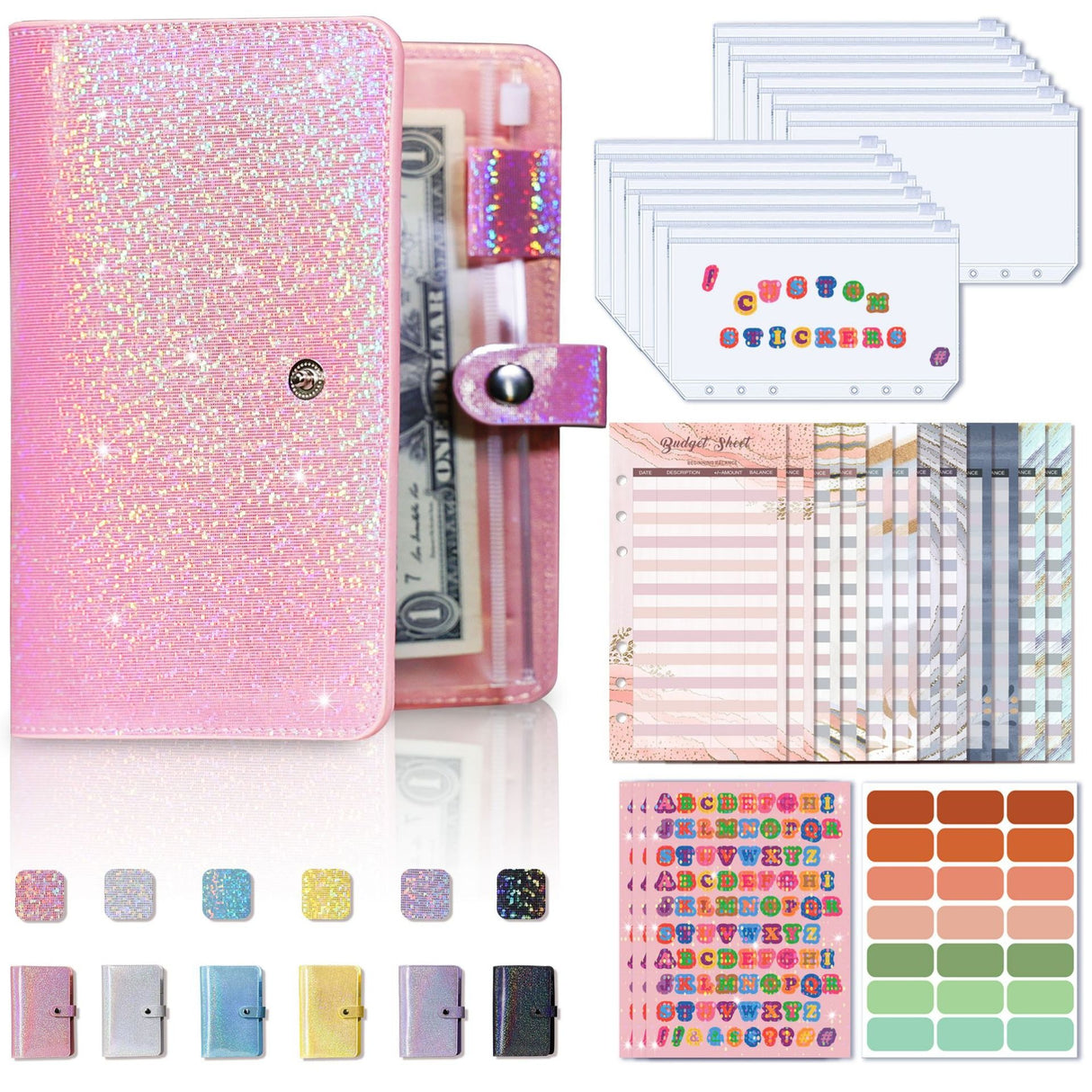 Full of Stars A6 Loose-Leaf Bookkeeping Notebook Creative Cash Budget Financial Planning Manual Account Book - V.I.P Digital Presence