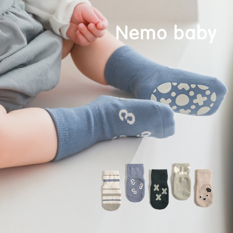New Baby Floor Socks Combed Cotton Summer Boys And Girls Early Education Cool Toddler Non-Slip Mid-Tube Socks - V.I.P Digital Presence