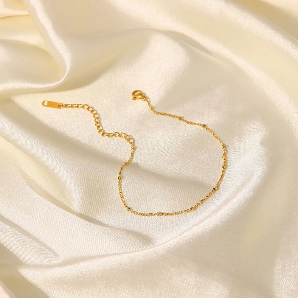 Stainless Steel Bead Anklet - V.I.P Digital Presence