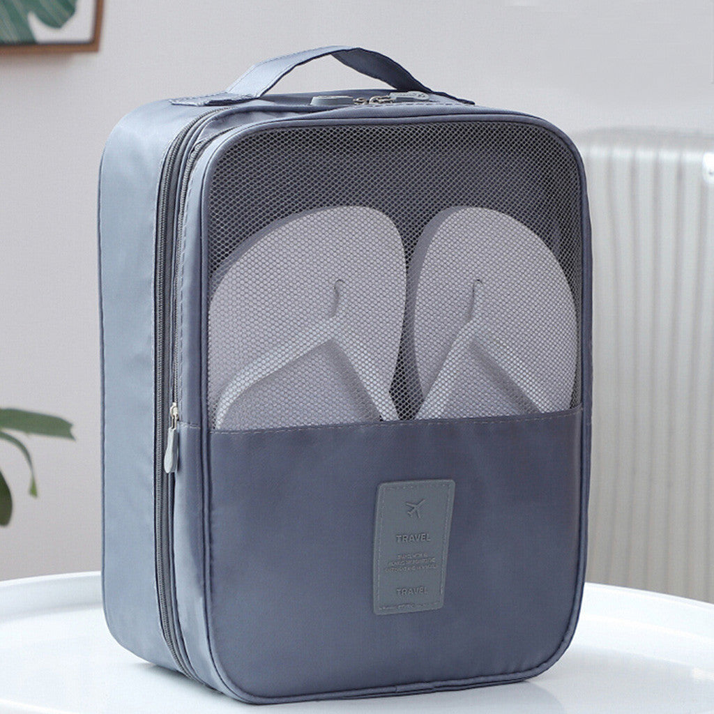 Twill Oxford Cloth Shoes Travel Storage Bags Three-layer Waterproof Shoe Bag