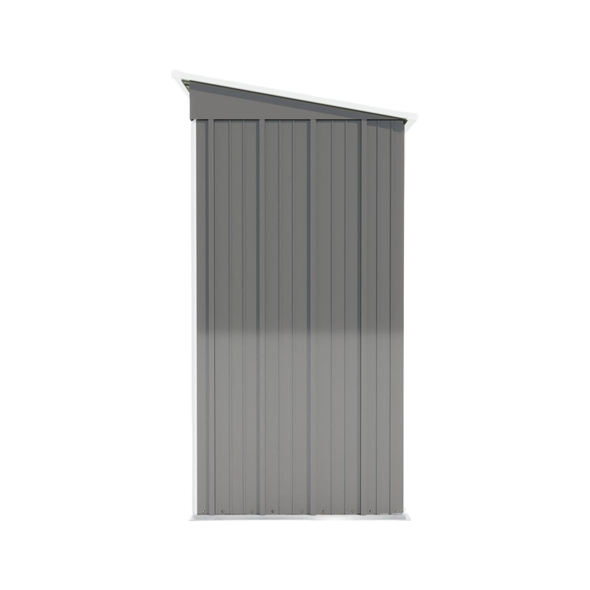 5 * 3FT outdoor storage shed, tool shed with sloping roof and lockable door, backyard garden metal shed, courtyard lawn, gray - V.I.P Digital Presence