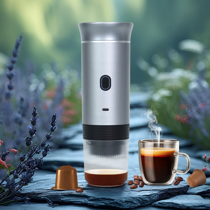 2025 Upgraded 3-in-1 Cordless Coffee Maker - 20Bar Portable for Car/Camping/Home, Capsule/Powder, USB Fast Heat - V.I.P Digital Presence