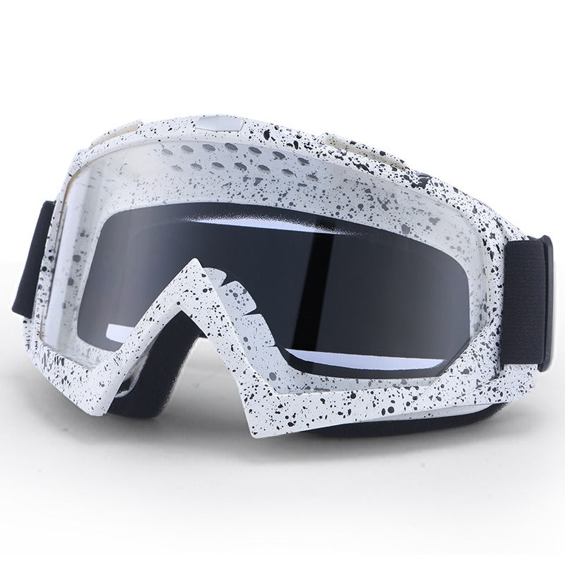 Gafas de motociclista para exteriores, mascarilla facial, para montar a caballo al aire libre, resistentes al viento, al polvo, para esquí de fondo y casco.