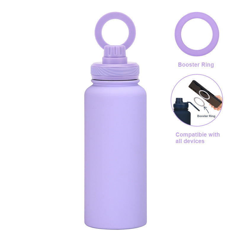 Magnetic Phone Holder Outdoor Large Capacity 1L Wide-Mouth Insulated Stainless Steel Sports Water Bottle - V.I.P Digital Presence