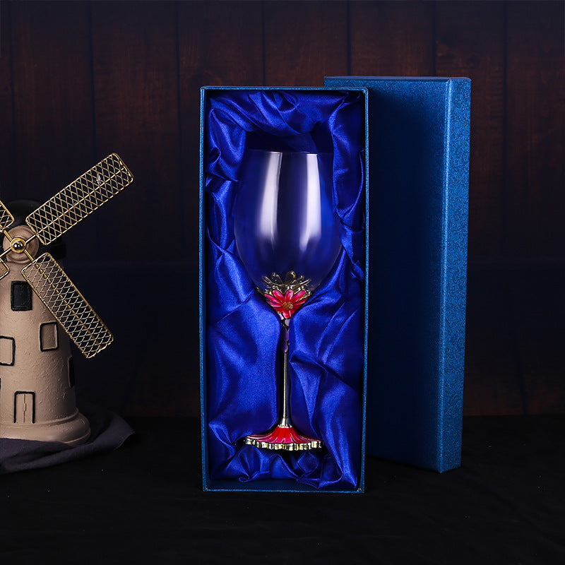 European enamel red wine glass gift cup - V.I.P Digital Presence