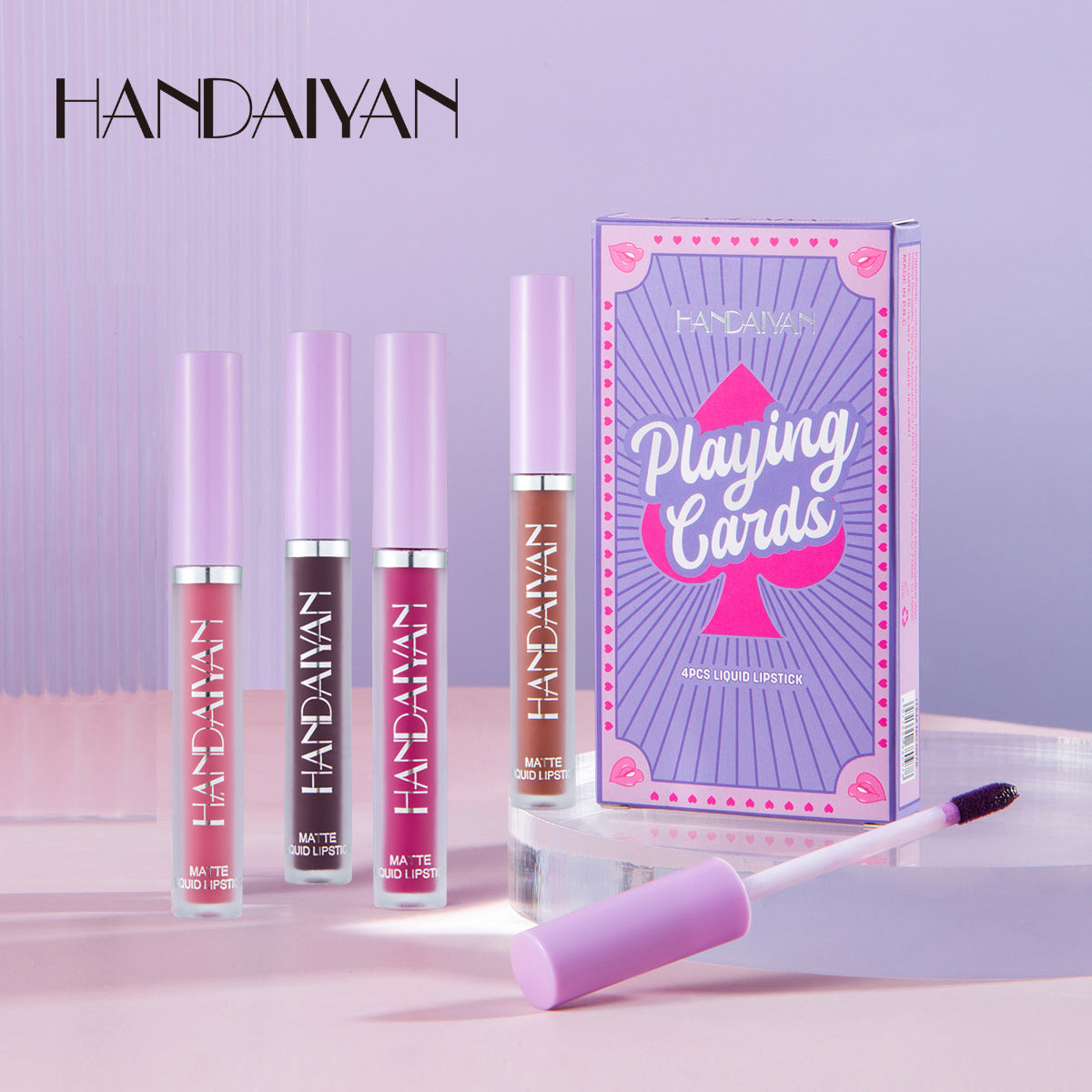 HANDAIYAN Playing Card Lipstick Set Of 4 Matte Matte Non-Stick Cup Lipstick Lipstick - V.I.P Digital Presence