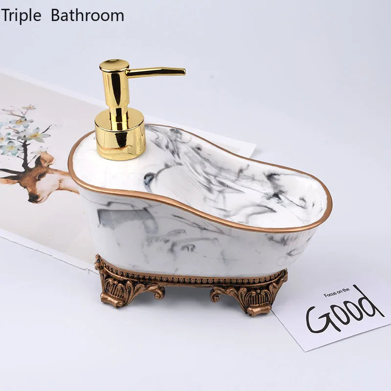European Liquid Soap Bottle Resin Bathtub Shape Bathroom Sanitizer Bottles Shampoo Shower Gel Wristband Dispenser Accessories - V.I.P Digital Presence