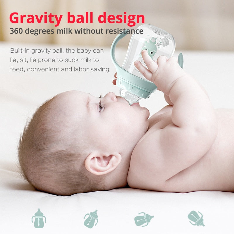 Baby bottles Drinking Cup Feeding Bottle Wide-Caliber Multifunctional Drinking Milk Drinking Water Dual-use Bottle BPA Free - V.I.P Digital Presence