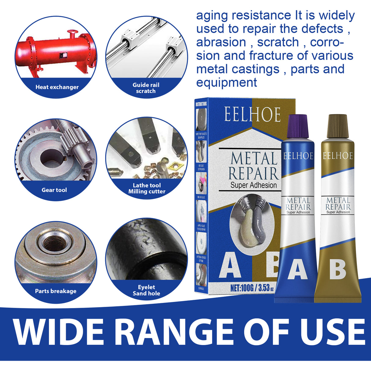 Metal Repair Glue, Crack Plugging Quick Dry High Temperature Welding Metal Repair Agent - V.I.P Digital Presence