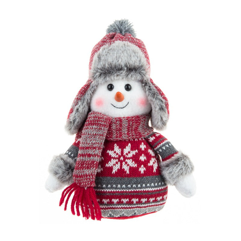Doll Lei Feng Hat Scarf Snowman Doll Window Display Cute Christmas Snowman Cloth Doll - V.I.P Digital Presence