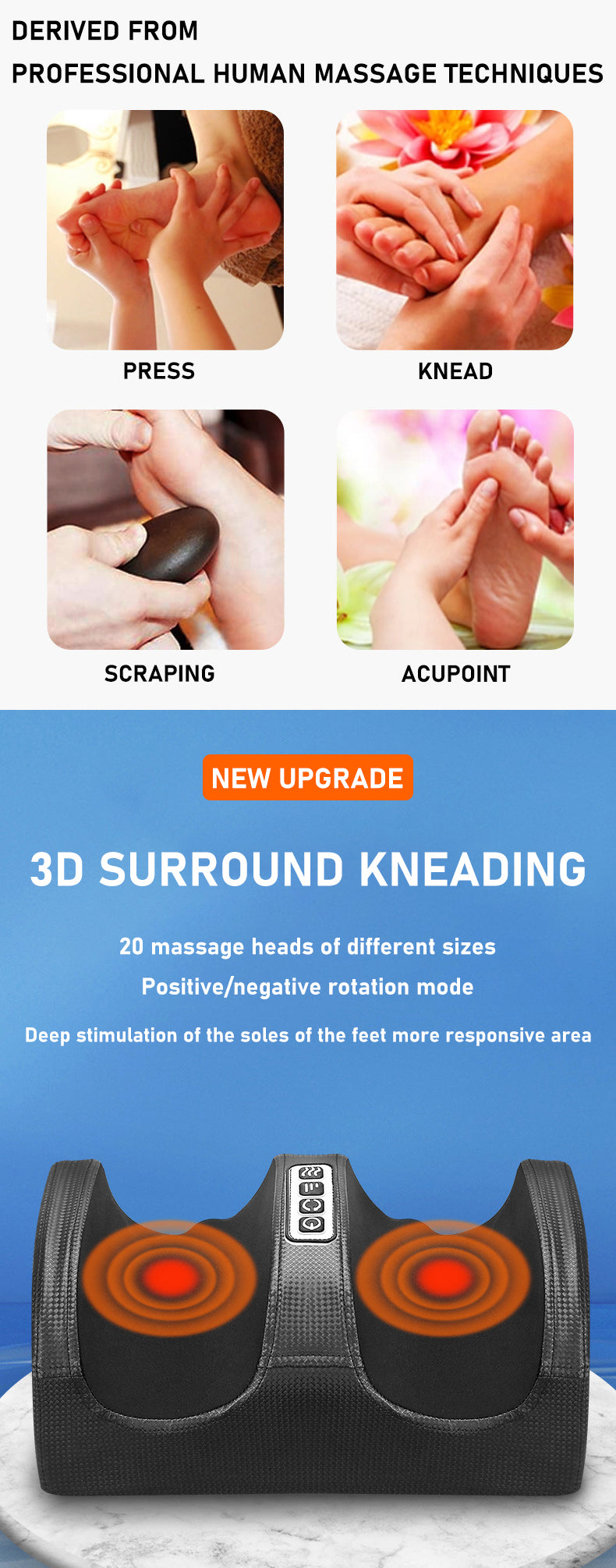 Shiatsu Foot Massager Spa Bath Massager Foot Bath Spa Foot Massager Machine for Feet Leg Calf - V.I.P Digital Presence