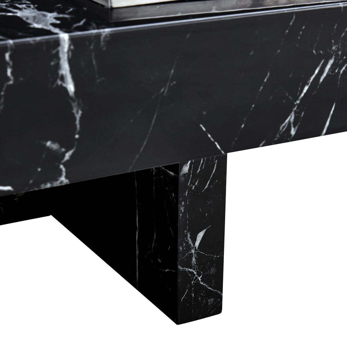A modern and practical coffee table made of MDF material with black patterns - V.I.P Digital Presence