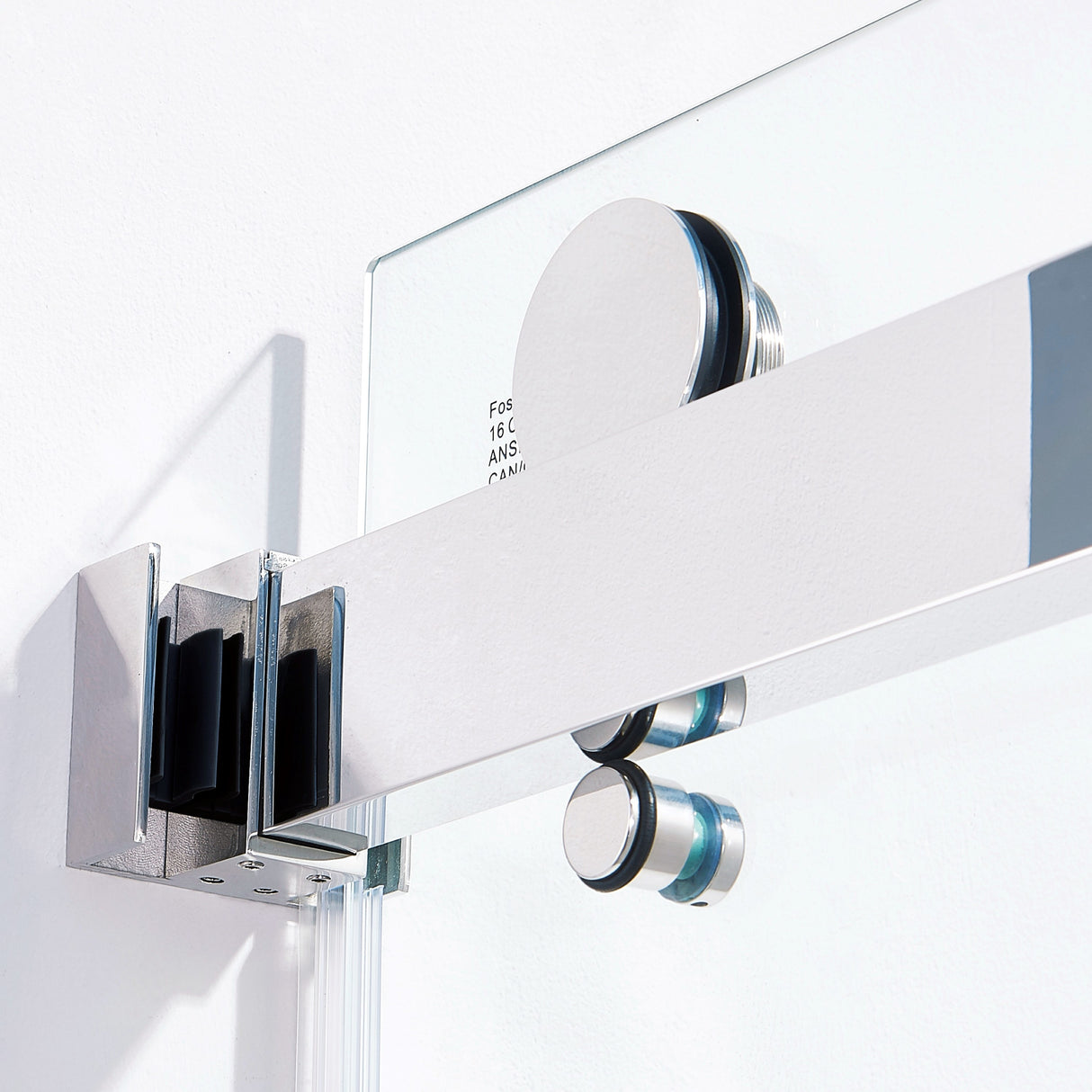 56-60 "wide x 75" high frameless double sliding shower door, 304 stainless steel chrome plated, 8mm thick SGCC tempered transpar - V.I.P Digital Presence
