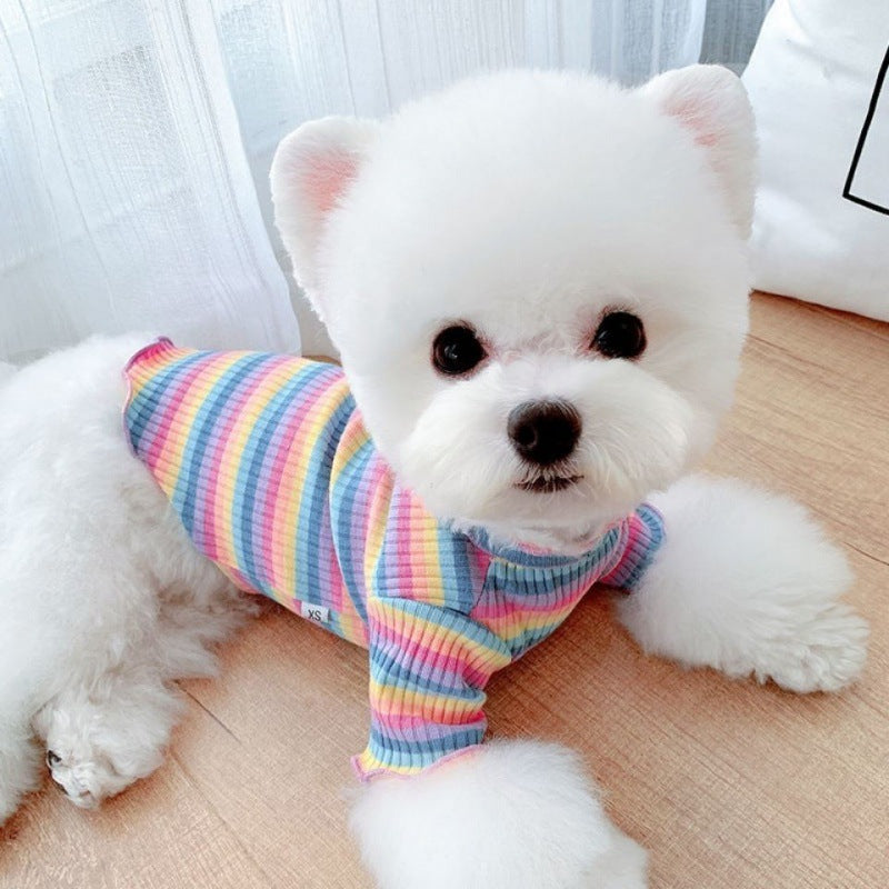 Rainbow Undercoat Dog Clothes Pet Clothes Cat Bears VIP Pomeranian Schnauzer Small Dog Clothes - V.I.P Digital Presence