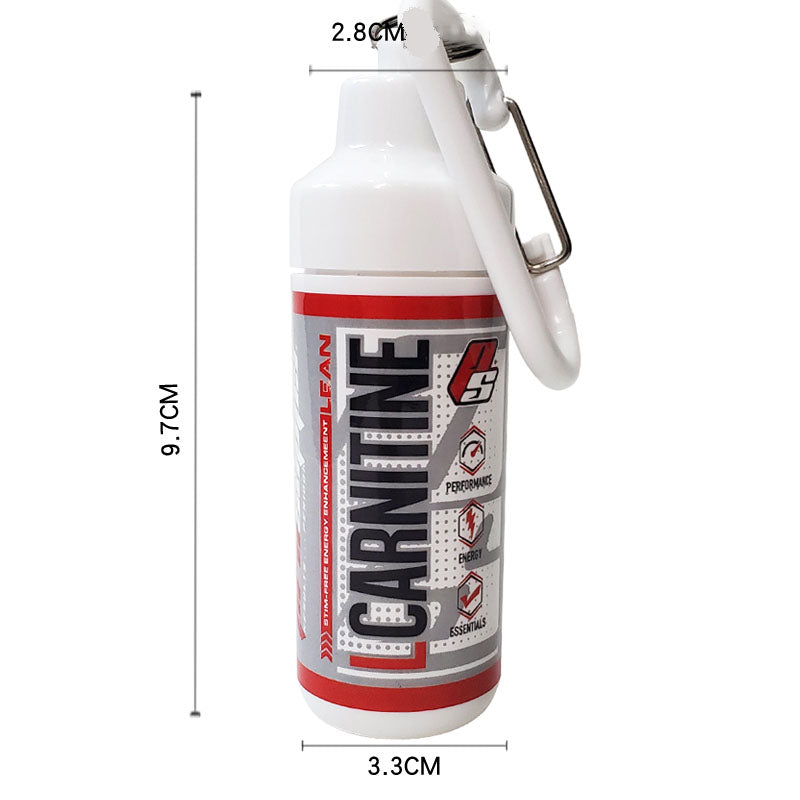 Embudo portátil para proteína en polvo, caja para suplementos deportivos y de fitness, caja para cápsulas, caja para medicamentos, lata y botella.