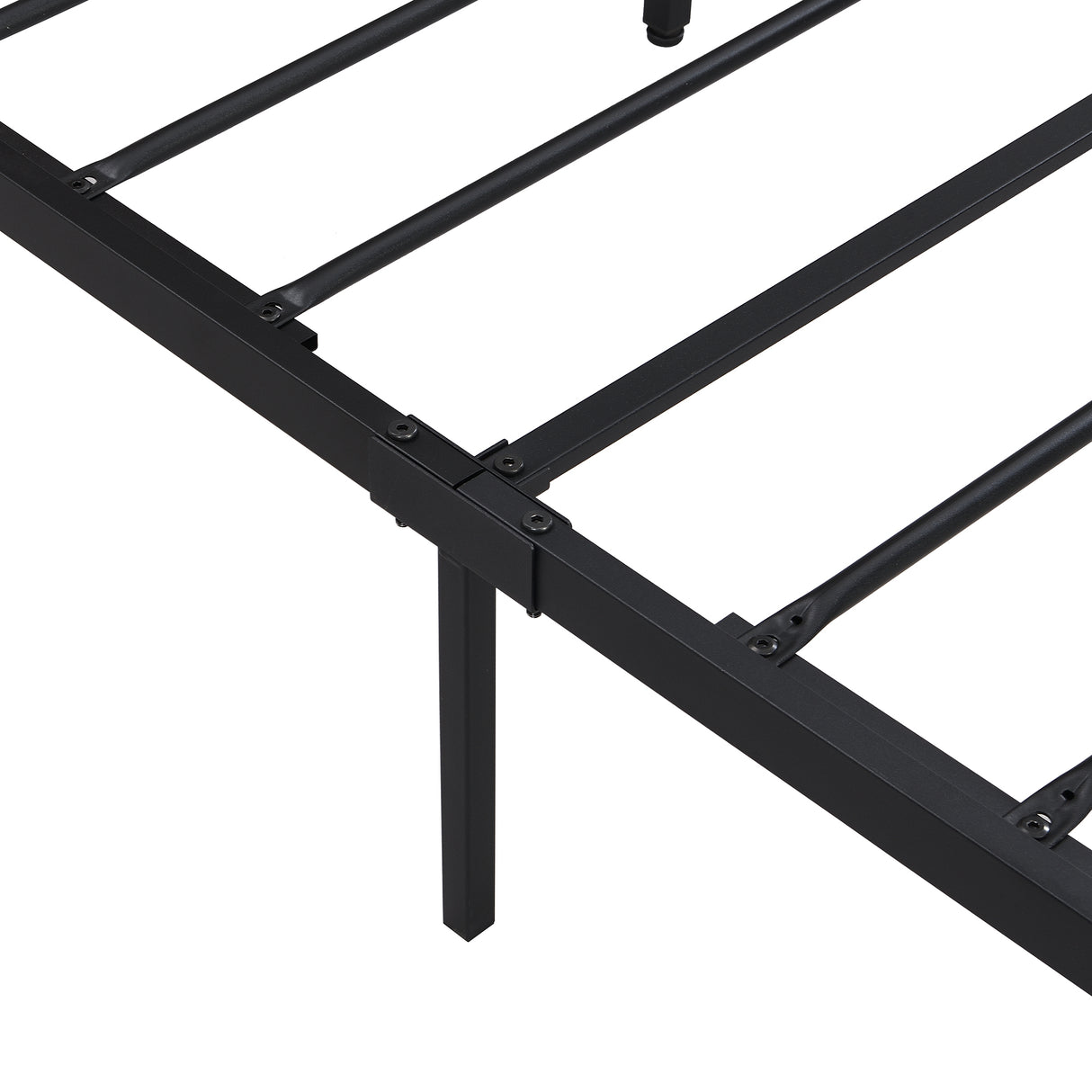 Queen Size Metal Platform Bed Frame with Wooden Headboard and Footboard with USB LINER - V.I.P Digital Presence