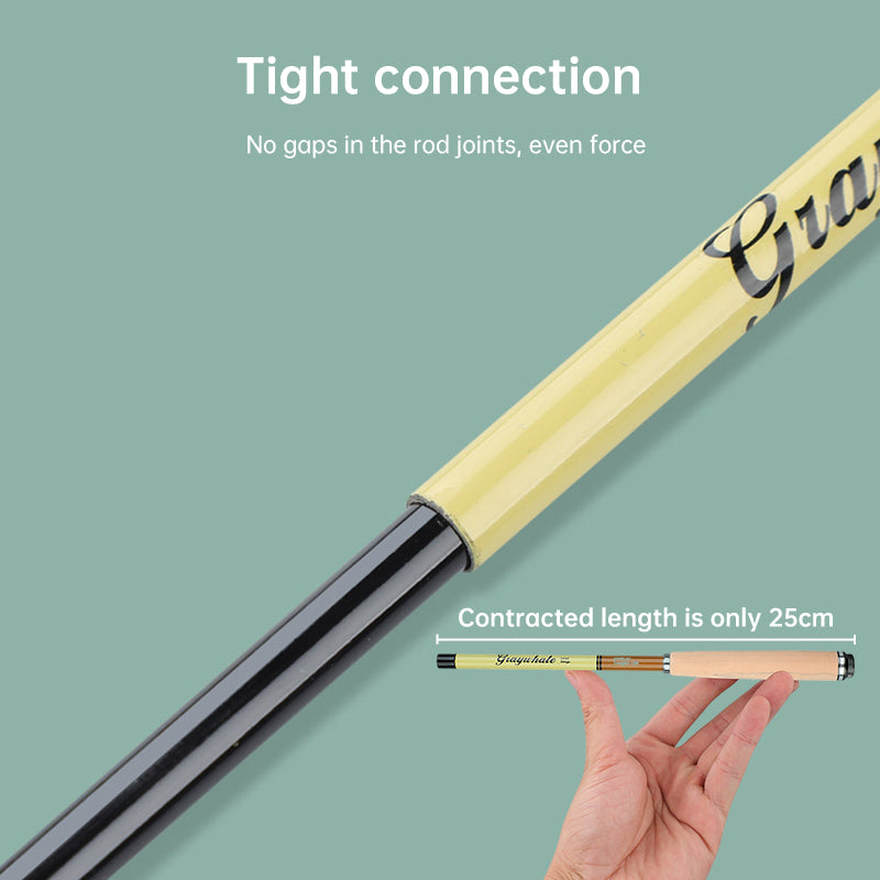 26cm ultra-short portable telescopic fishing rod, carbon fiber material, micro guide rings, ultra-light and durable. - V.I.P Digital Presence