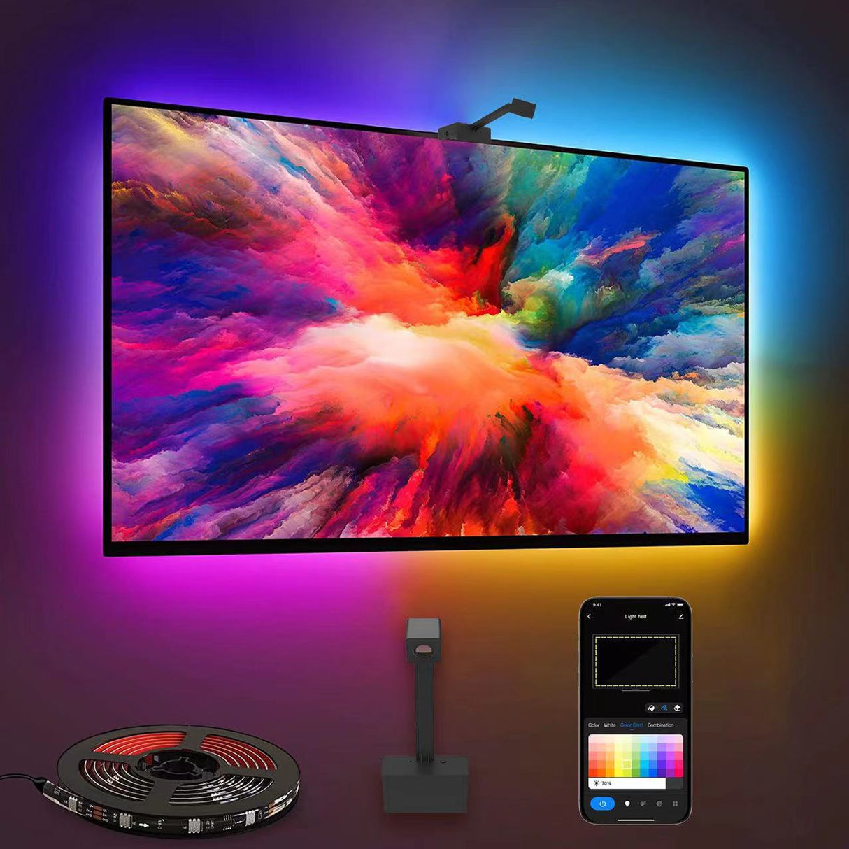 LED Light Strip Bluetooth Sync TV Background Ambient Light with Camera Color Matching - V.I.P Digital Presence