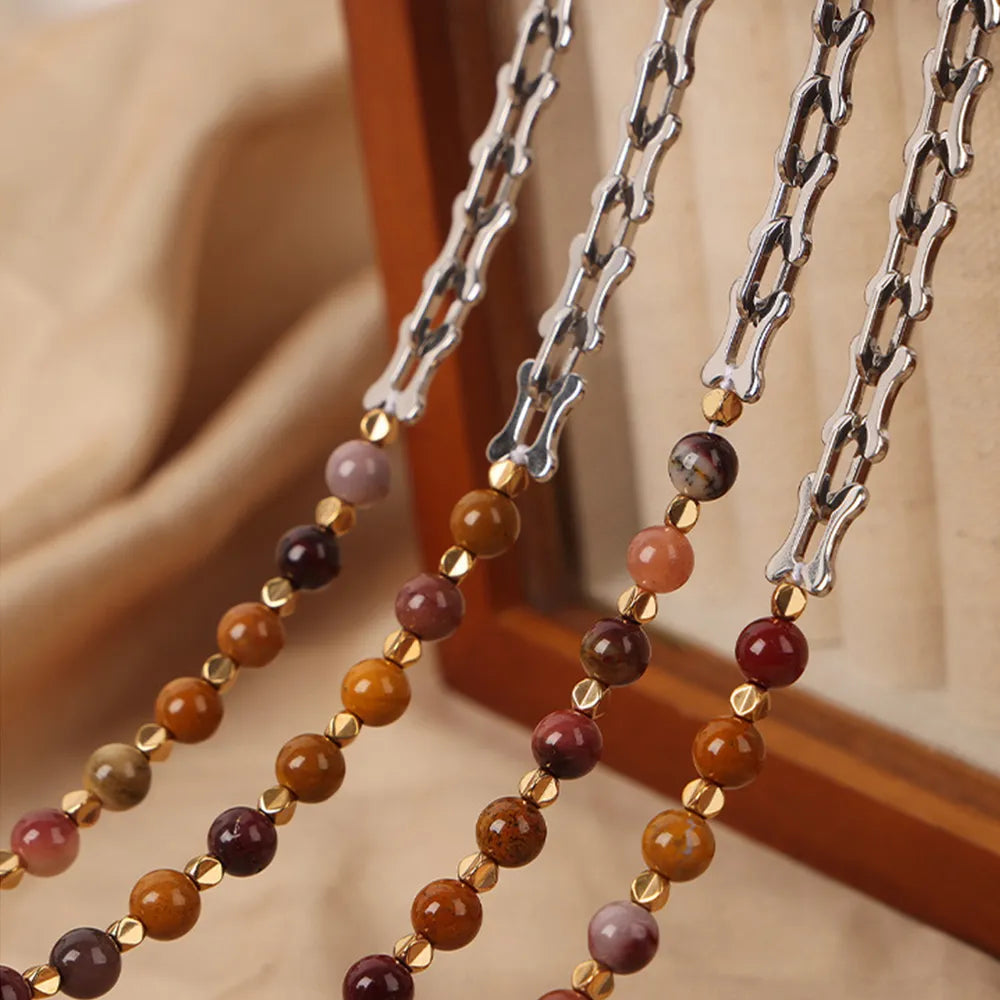 Titanium Steel Egg Yolk Stone Necklace - V.I.P Digital Presence