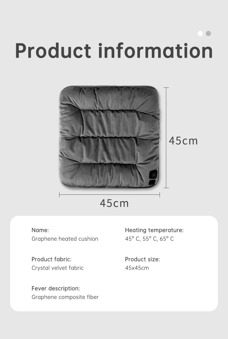 45X45cm USB Heating 3-speed Thermostat Cushion Office Sedentary Car Home Dual-use Winter Warm Physiotherapy Electric Heating Pad - V.I.P Digital Presence