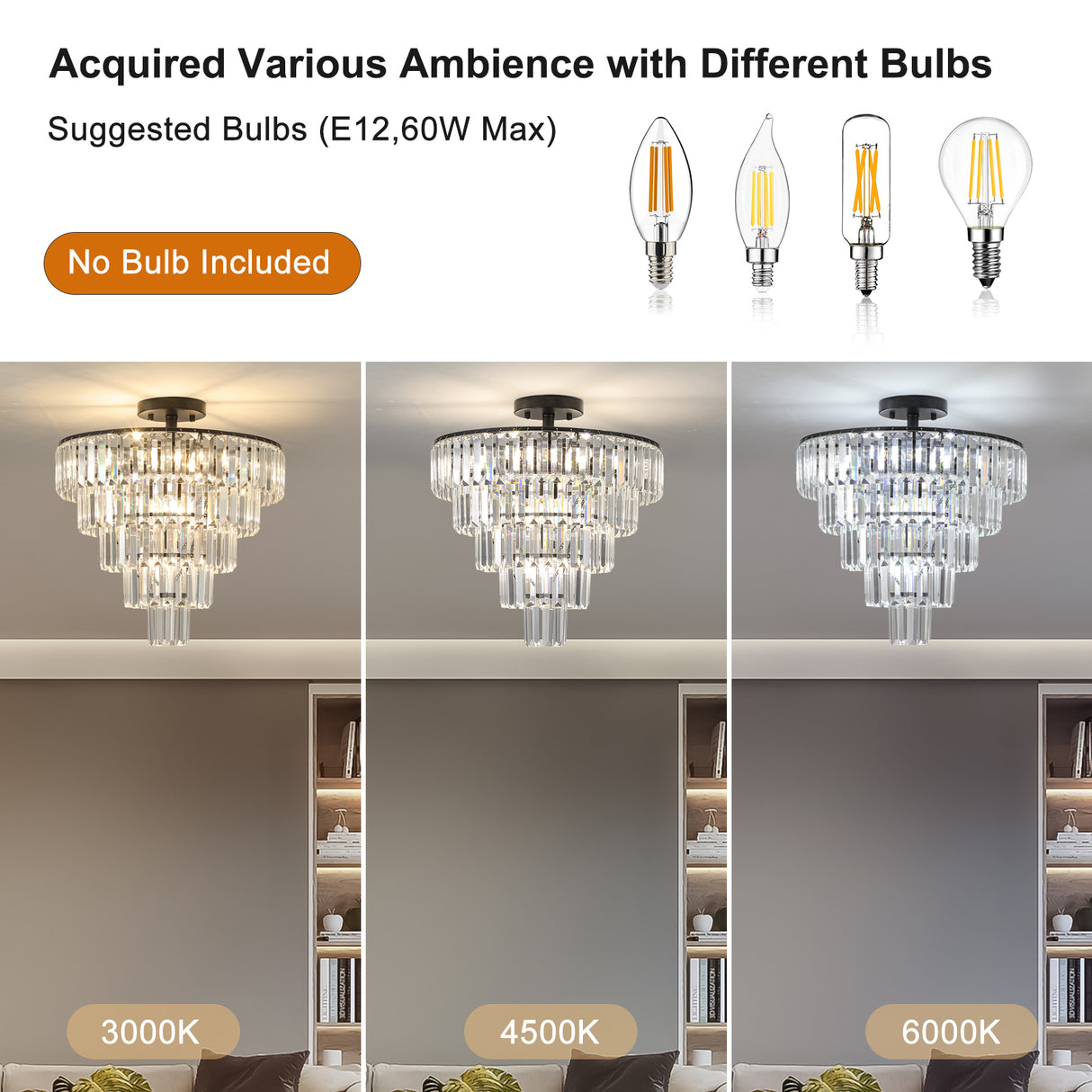 Black large crystal chandelier, modern style chandelier, dining room, living room, bedroom - V.I.P Digital Presence