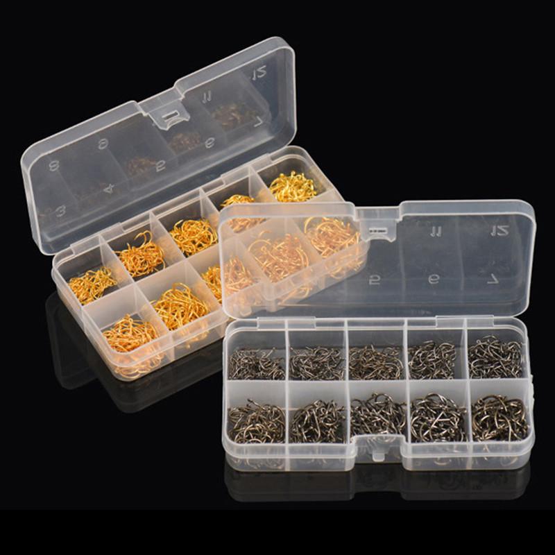 LEO 600PCS/BOX High Carbon Steel Fishing Hooks Sharp Barbed Circle 3#-12# - V.I.P Digital Presence