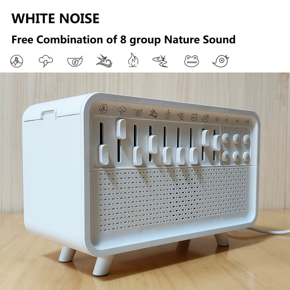 White noise sleep aid device Bluetooth speaker simulation flame aromatherapy humidifier small night light sleep aid white noise machine - V.I.P Digital Presence