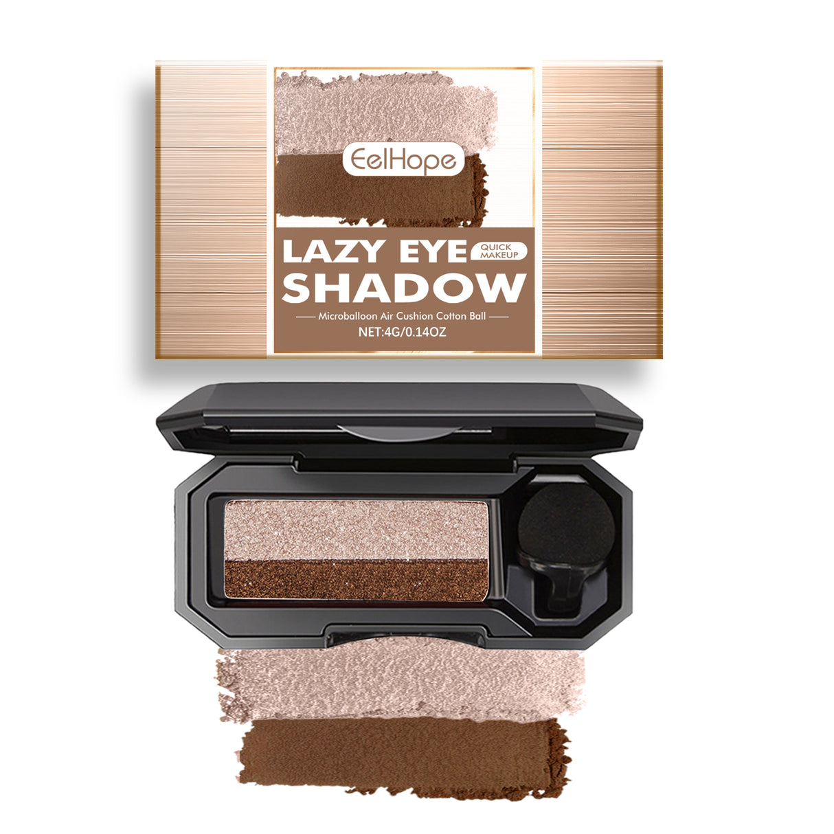 Lazy Eye Shadow, Natural Development Pearlescent Matte Beginner Daily Makeup Glitter Eyeshadow - V.I.P Digital Presence